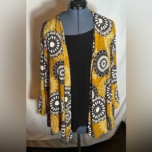 Sami & Jo Mustard and Black Blouse